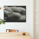 Rebecca Salsbury Strand Alfred Stieglitz Framed Canvas, Black White Photograph Water Droplets Glass Mounted Dark