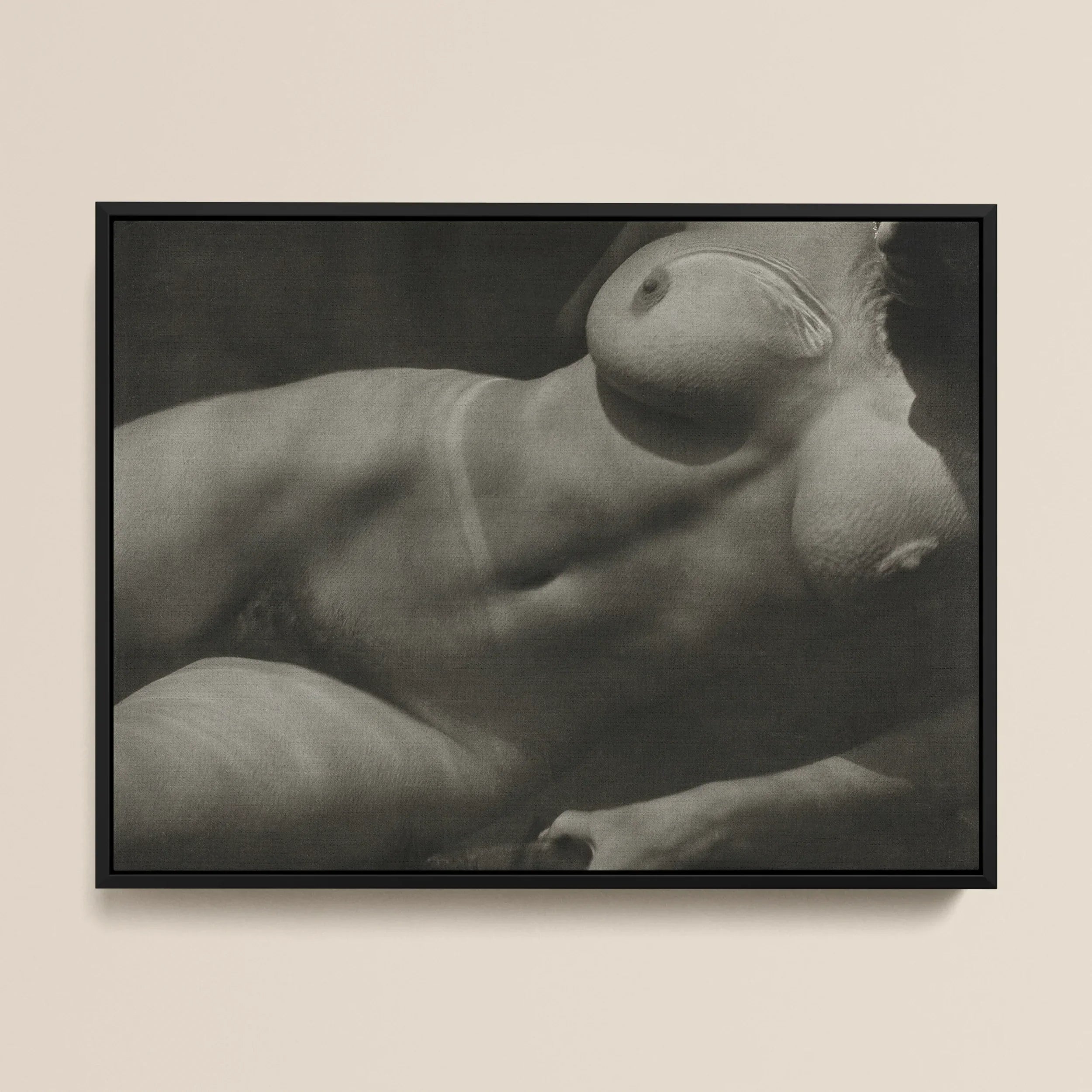 Rebecca Salsbury Strand - Alfred Stieglitz Framed Canvas, Partial View Nude Female Torso Breast Abdomen