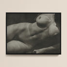 Rebecca Salsbury Strand Alfred Stieglitz Framed Canvas, Partial View Nude Female Torso Breast Abdomen