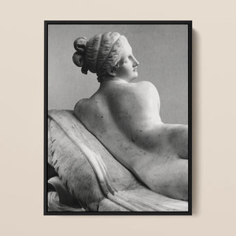 Reclining Naiad - Stampa d'arte di Antonio Canova / Tela, 12x16’’ / 31x41cm / Cornice nera, Poster, stampe e opere d'arte visiva, Toby Leon