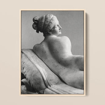 Reclining Naiad - Antonio Canova Art Print / Canvas, 12x16’’ / 31x41cm / Natural Frame, Posters Prints & Visual Artwork, Toby Leon