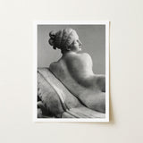 Reclining Naiad - Antonio Canova Art Print / Canvas Young Reclines, Half-turned, Profile Catching Pale, Ash-gray, Light, Soft Cinder-toned