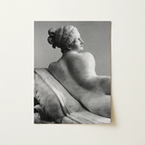 Reclining Naiad - Antonio Canova Art Print / Canvas Black-and-white Photograph Classical Marble Sculpture Nude Female Figure Young Naiad