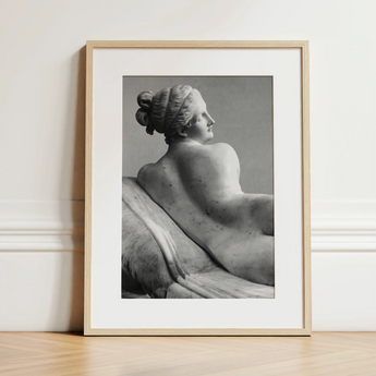 Reclining Naiad - Antonio Canova Art Print / Canvas, Young Naiad Reclines, Naiad Reclines Half-turned, Profile Catching Pale, Catching Pale
