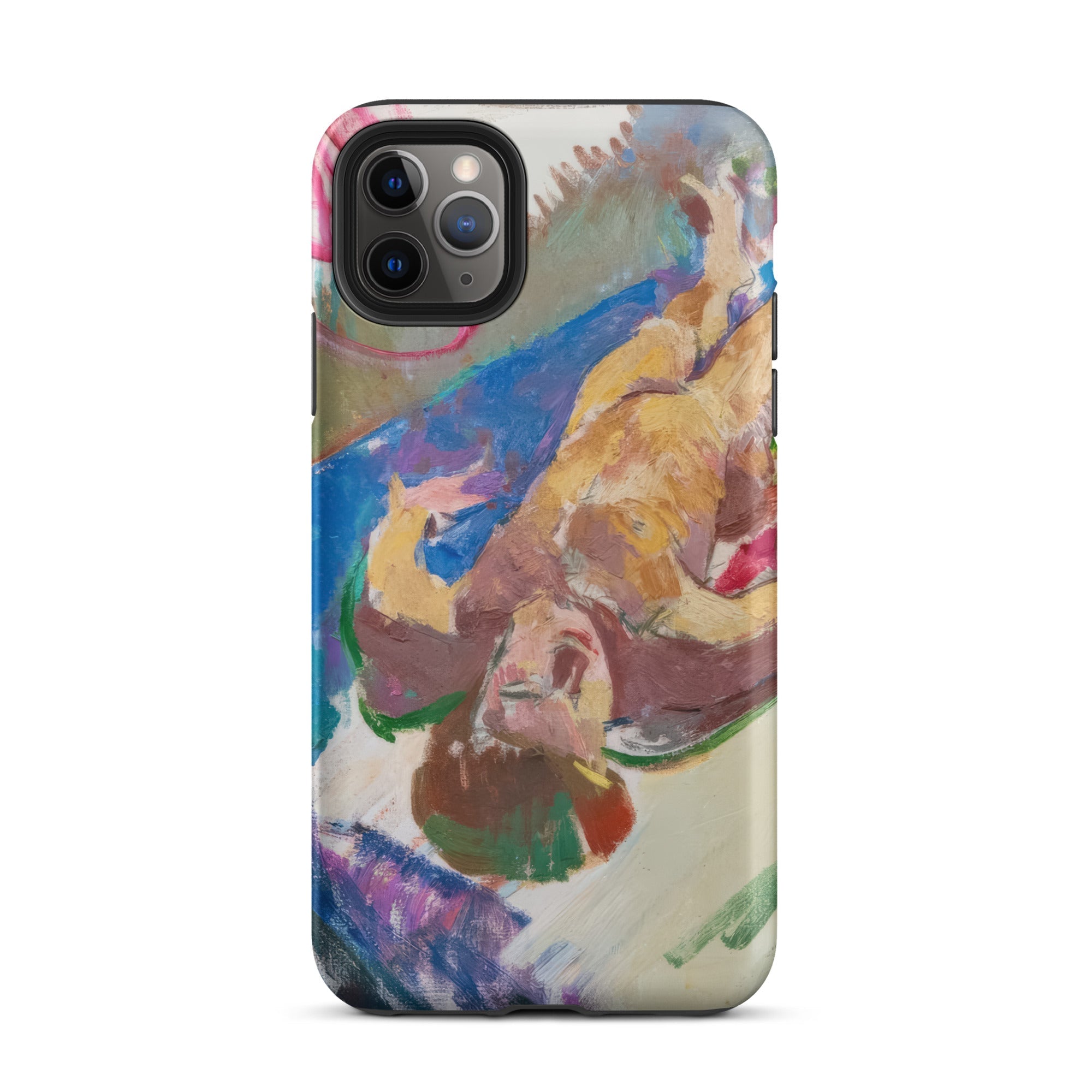 Reclining Nude Anton Kolig Iphone Case, 11 Pro Max / Matte, Iphone Pro Max Colorful Abstract Painting Style Case