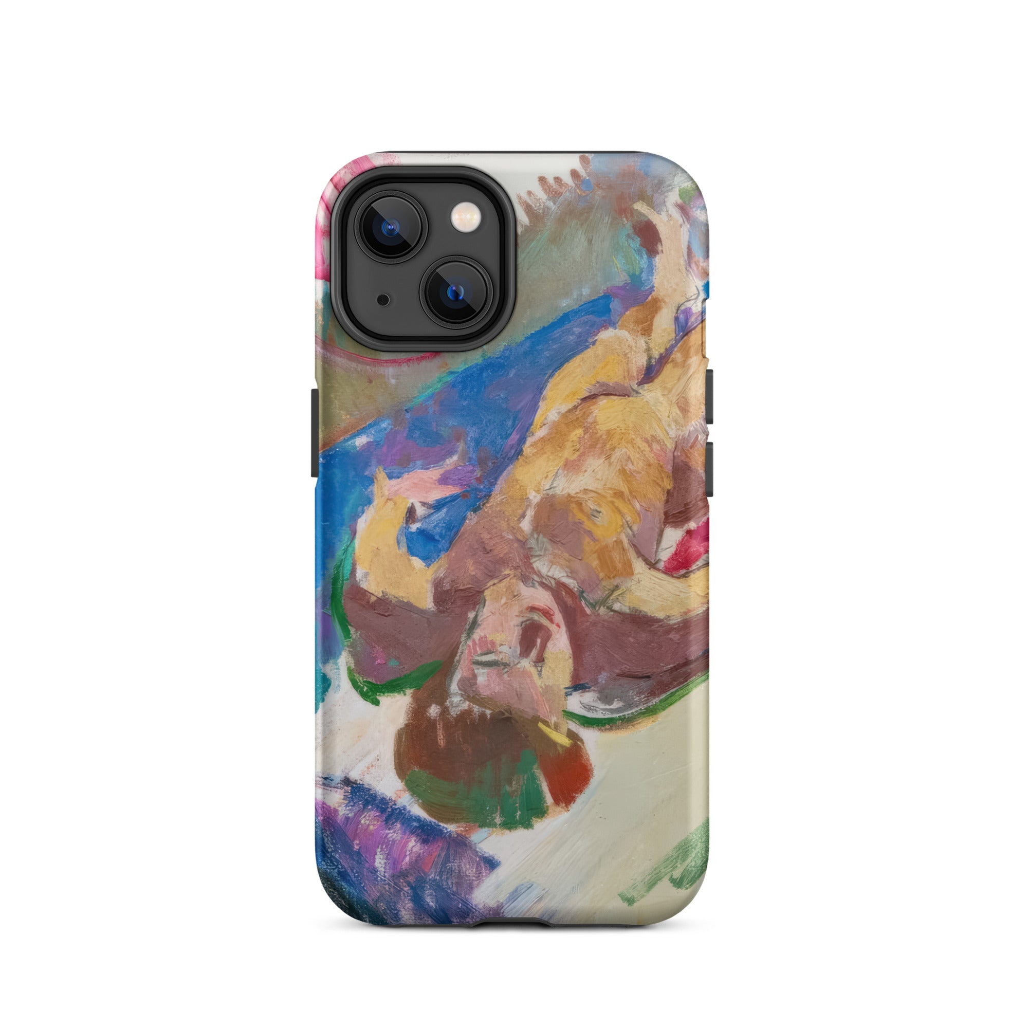 Reclining Nude Anton Kolig Iphone Case, 14 / Matte, Iphone Artistic Colorful Abstract Painting Case