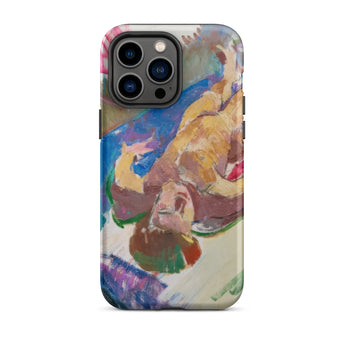 Reclining Nude - Anton Kolig Iphone Case, 14 Pro Max / Matte, Iphone Colorful Impressionistic Art-style Case