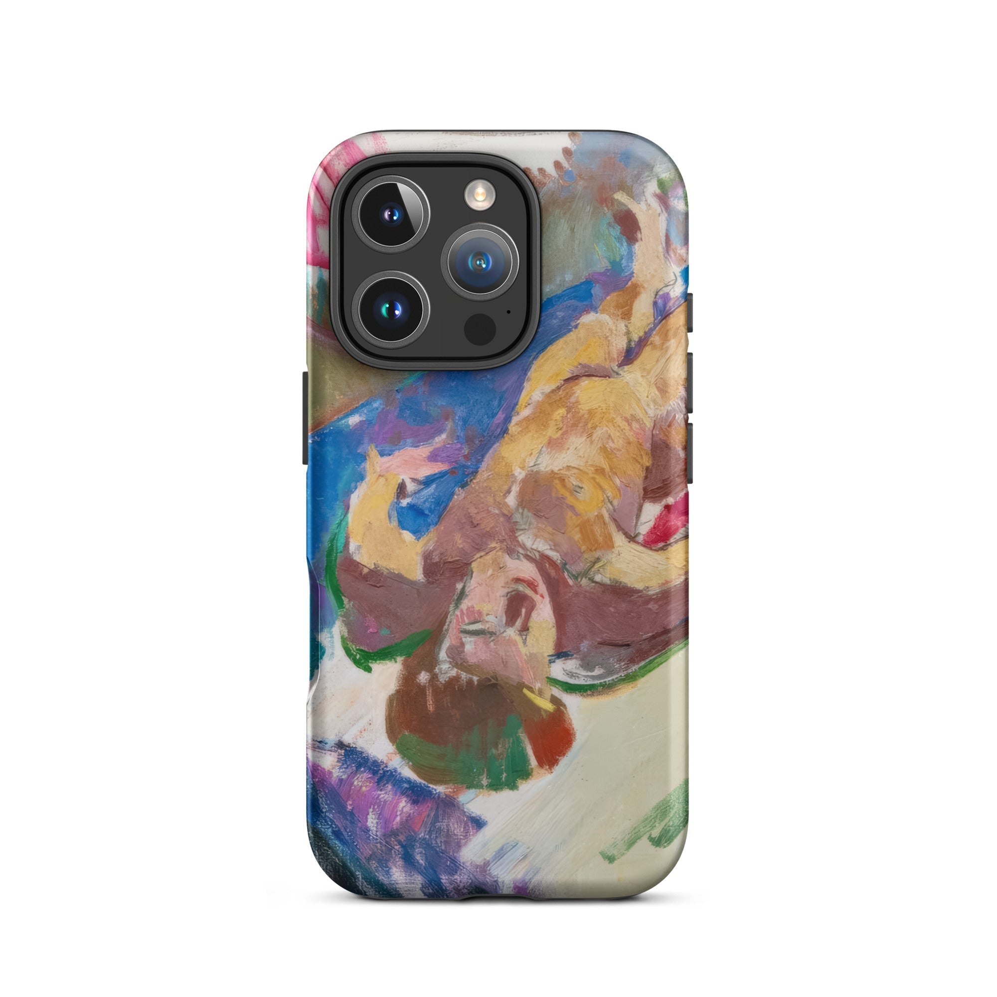 Reclining Nude Anton Kolig Iphone Case, 16 Pro / Matte, Iphone Case Colorful Abstract Painting Figure