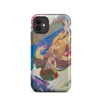 Reclining Nude - Anton Kolig Phone Case Iphone 11 / Matte Iphone Case Abstract Painting Person Water Anton Kolig’s Reclining, Brushwork