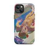 Reclining Nude - Anton Kolig Phone Case Iphone 14 Plus / Matte Phone Case Abstract Painting Design Anton Kolig’s Reclining, Brushwork
