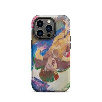Reclining Nude - Anton Kolig Phone Case Iphone 14 Pro / Matte Iphone Colorful Painted Art Design Case Anton Kolig’s Reclining, Brushwork