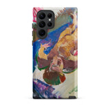 Reclining Nude - Anton Kolig Phone Case Samsung Galaxy S22 Ultra / Matte Vibrant Abstractly Painted Phone Case Bold Strokes Blue Anton