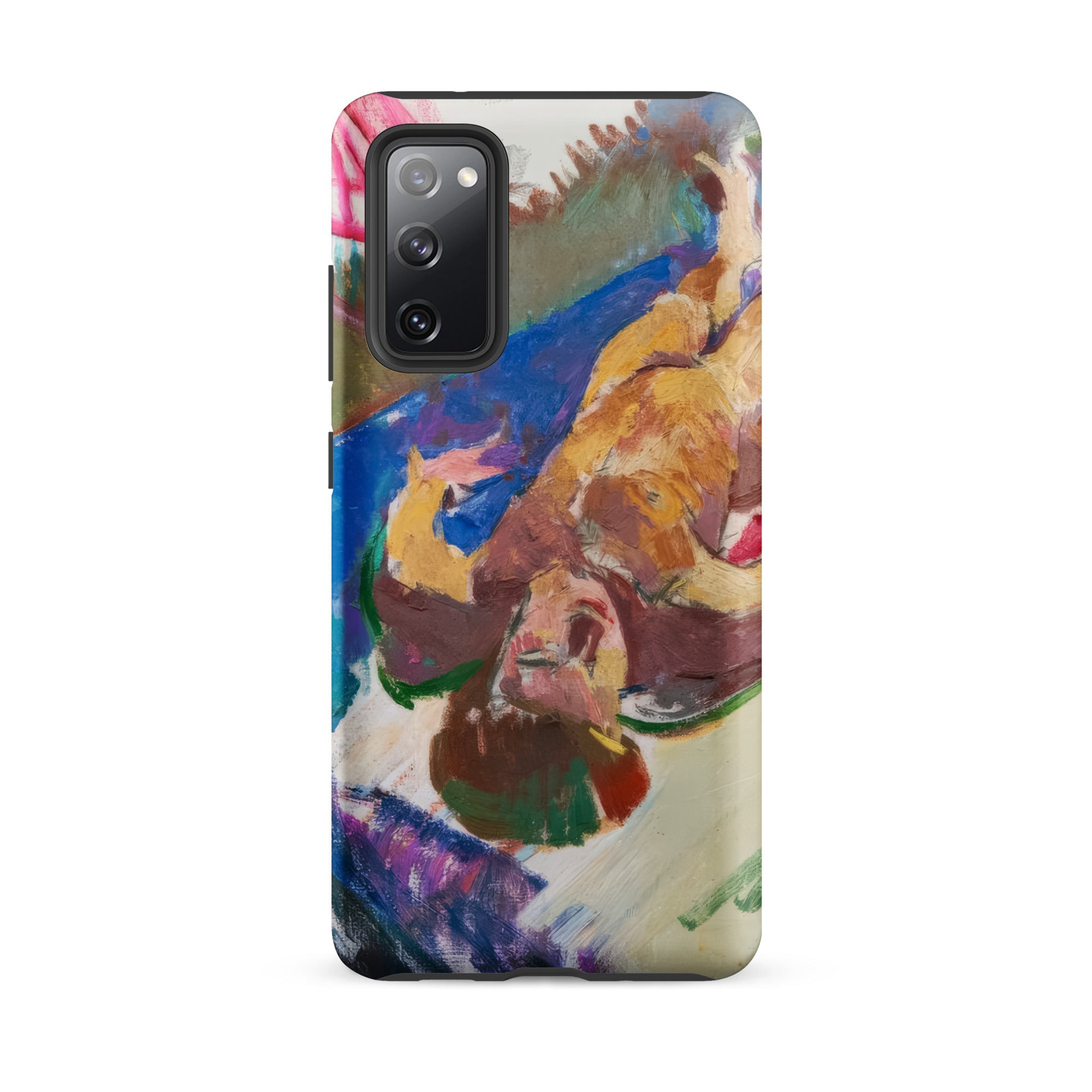 Reclining Nude Anton Kolig Samsung Case, Galaxy S20 Fe / Matte, Smartphone Colorful Abstract Art Case