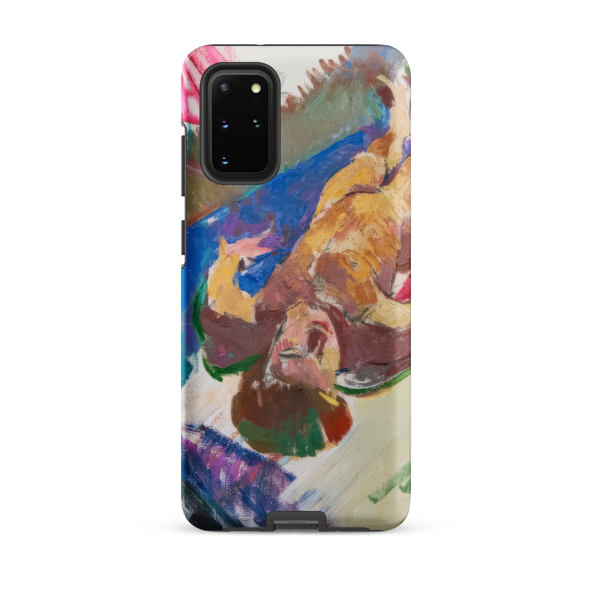 Reclining Nude Anton Kolig Samsung Case, Galaxy S20 Plus / Matte, Smartphone Case Abstract Painting Design