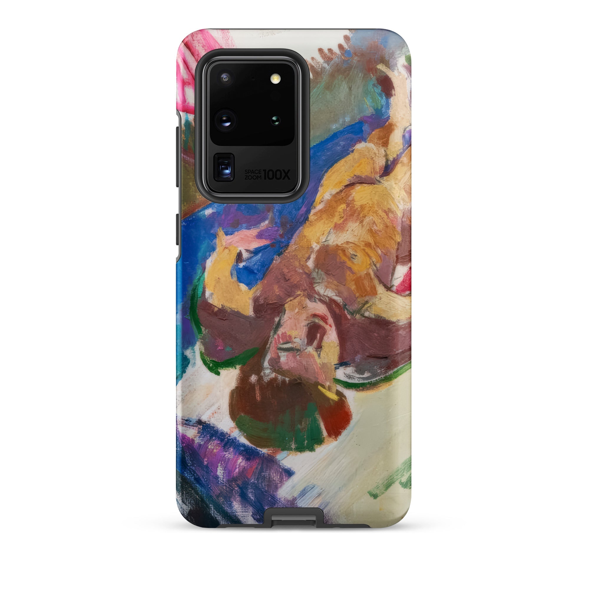 Reclining Nude Anton Kolig Samsung Case, Galaxy S20 Ultra / Matte, Smartphone Colorful Abstract Painting Design Case