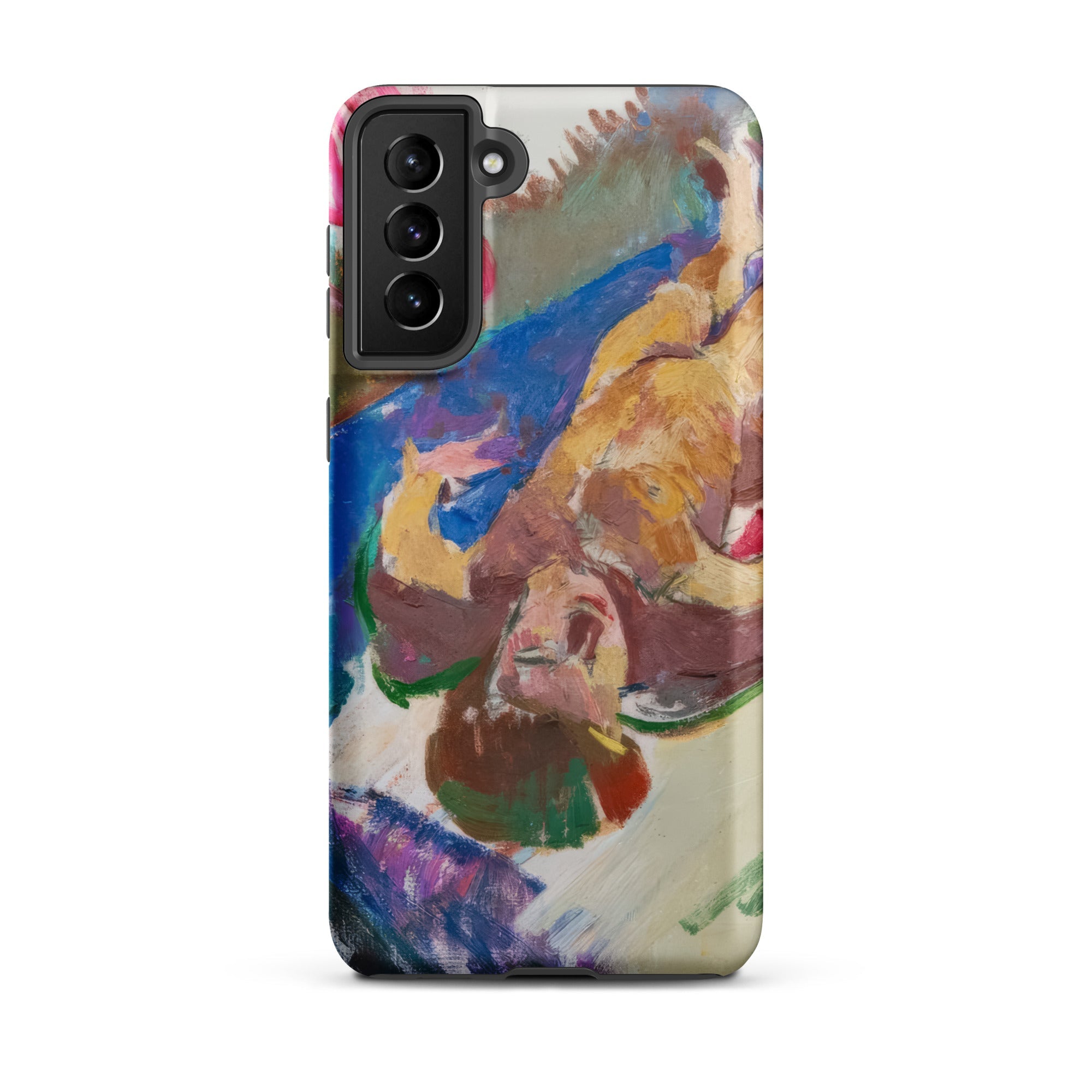 Reclining Nude Anton Kolig Samsung Case, Galaxy S21 Plus / Matte, Smartphone Colorful Artistic Case