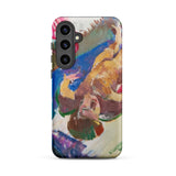 Reclining Nude - Anton Kolig Samsung Case, Galaxy S24 Plus / Matte, Phone Case Abstract Colorful Painting
