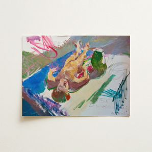 Reclining Nude with Jug - Anton Kolig Art Print / Canvas, 16x12’’ / 41x31cm / Unframed / no Border, Posters Prints & Visual Artwork, Toby