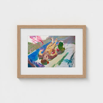 Reclining Nude with Jug - Anton Kolig Art Print / Canvas, Ochre Flesh Laid, Green Earthenware Prints