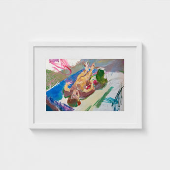 Reclining Nude with Jug - Anton Kolig Art Print / Canvas, Ochre Flesh Laid, Green Earthenware Prints