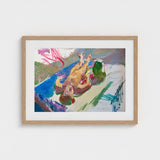 Reclining Nude with Jug - Anton Kolig Art Print / Canvas, Ochre Flesh Laid, Green Earthenware Prints