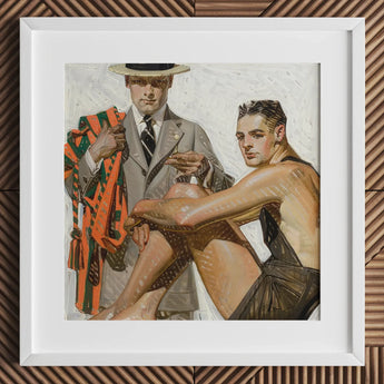 Record Time Cool Summer Comfort - J.c. Leyendecker Art Print / Canvas, Prints