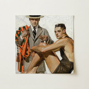 Record Time Cool Summer Comfort - J.c. Leyendecker Art Print / Canvas, Prints