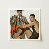 Record Time Cool Summer Comfort - J.c. Leyendecker Art Print / Canvas, Prints