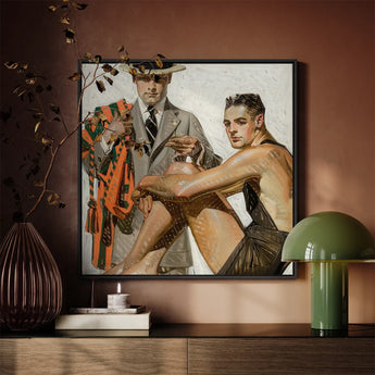 Record Time Cool Summer Comfort - J.c. Leyendecker Art Print / Canvas, Prints