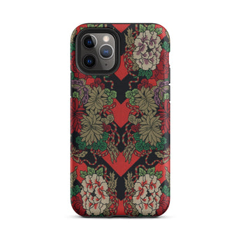 Red Fan Pattern - G.a. Audsley Iphone Case, 11 Pro / Matte, Floral Patterned Iphone Case