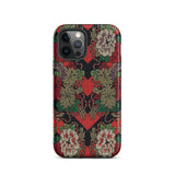 Red Fan Pattern - G.a. Audsley Iphone Case, 12 Pro / Matte, Floral Patterned Phone Case