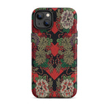 Red Fan Pattern - G.a. Audsley Iphone Case, 14 Plus / Matte, Floral Patterned Phone Case