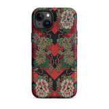 Red Fan Pattern - G.a. Audsley Iphone Case, 15 Plus / Matte, Floral Patterned Phone Case