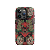 Red Fan Pattern - G.a. Audsley Iphone Case, 15 Pro / Matte, Floral Patterned Phone Case
