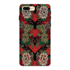 Red Fan Pattern G.a. Audsley Iphone Case, 8 Plus / Matte, Floral Patterned Phone Case Red Black Beige Botanical