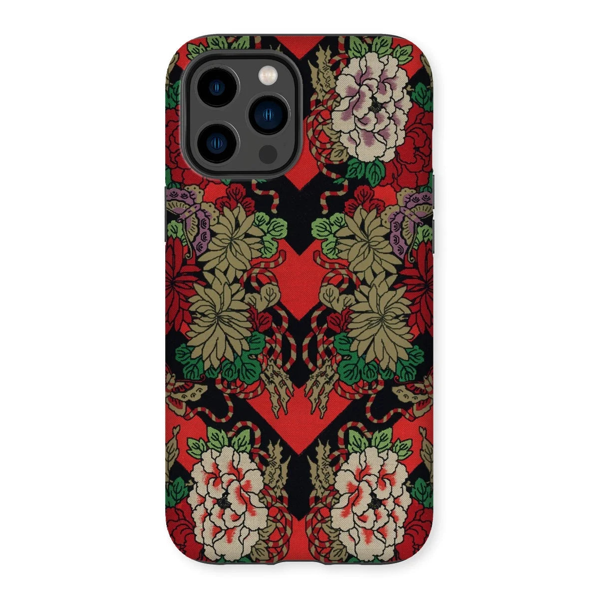 Red Fan Pattern - G.a. Audsley Iphone Case 14 Pro Max / Matte Mobile Phone Cases