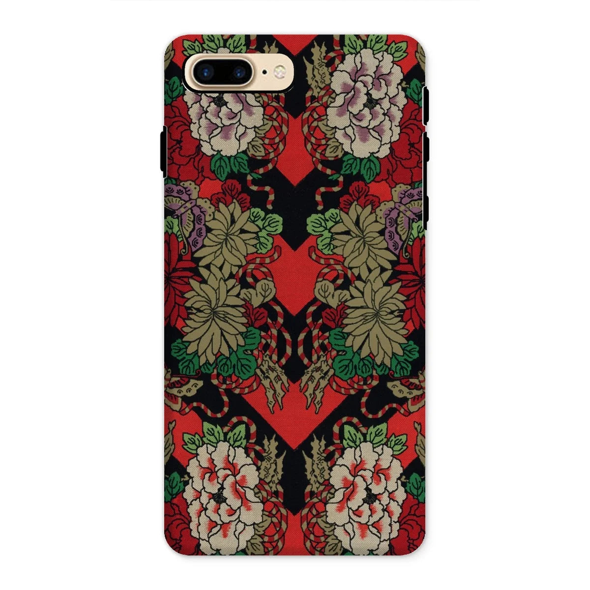 Red Fan Pattern - G.a. Audsley Iphone Case 8 Plus / Matte Mobile Phone Cases