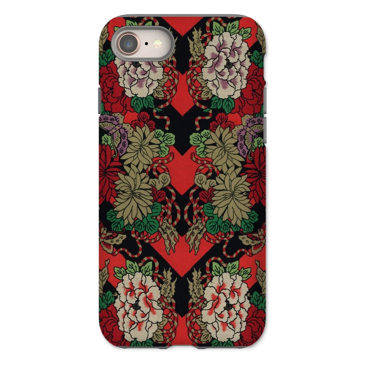 Red Fan Pattern - G.a. Audsley Iphone Case 8 / Matte Mobile Phone Cases