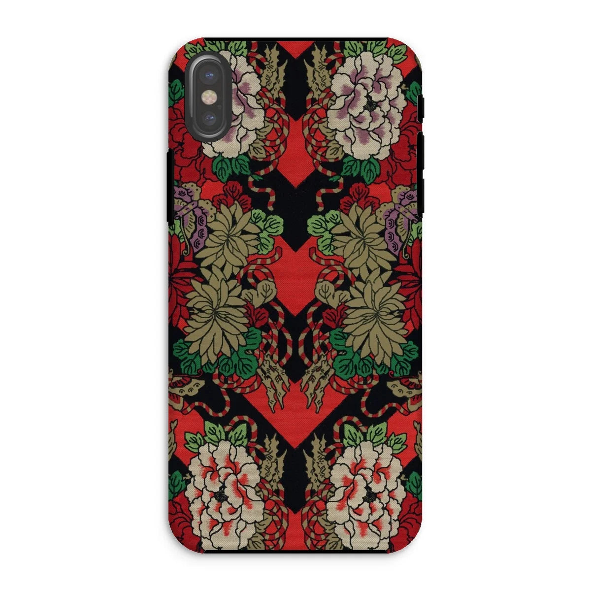 Red Fan Pattern - G.a. Audsley Iphone Case Xs / Matte Mobile Phone Cases