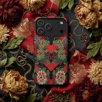 Red Fan Pattern - G.a. Audsley Iphone Case, Mobile Phone Cases, Toby Leon