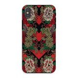 Red Fan Pattern - G.a. Audsley Iphone Case, Xs / Matte, Phone Case Red Black Floral Pattern Beige Flowers