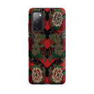 Red Fan Pattern - G.a. Audsley Samsung Case, Galaxy S20 Fe / Matte, Black Smartphone Case Vibrant Floral Geometric Pattern Red