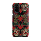 Red Fan Pattern - G.a. Audsley Samsung Case, Galaxy S20 Plus / Matte, Red Black Smartphone Case Ornate Floral Pattern