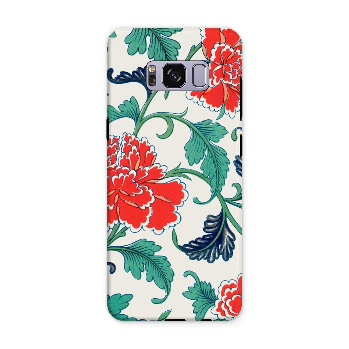 Red Floral Chinese Aesthetic Pattern Phone Case - Owen Jones - Samsung Galaxy S8 Plus / Matte - Mobile Phone Cases