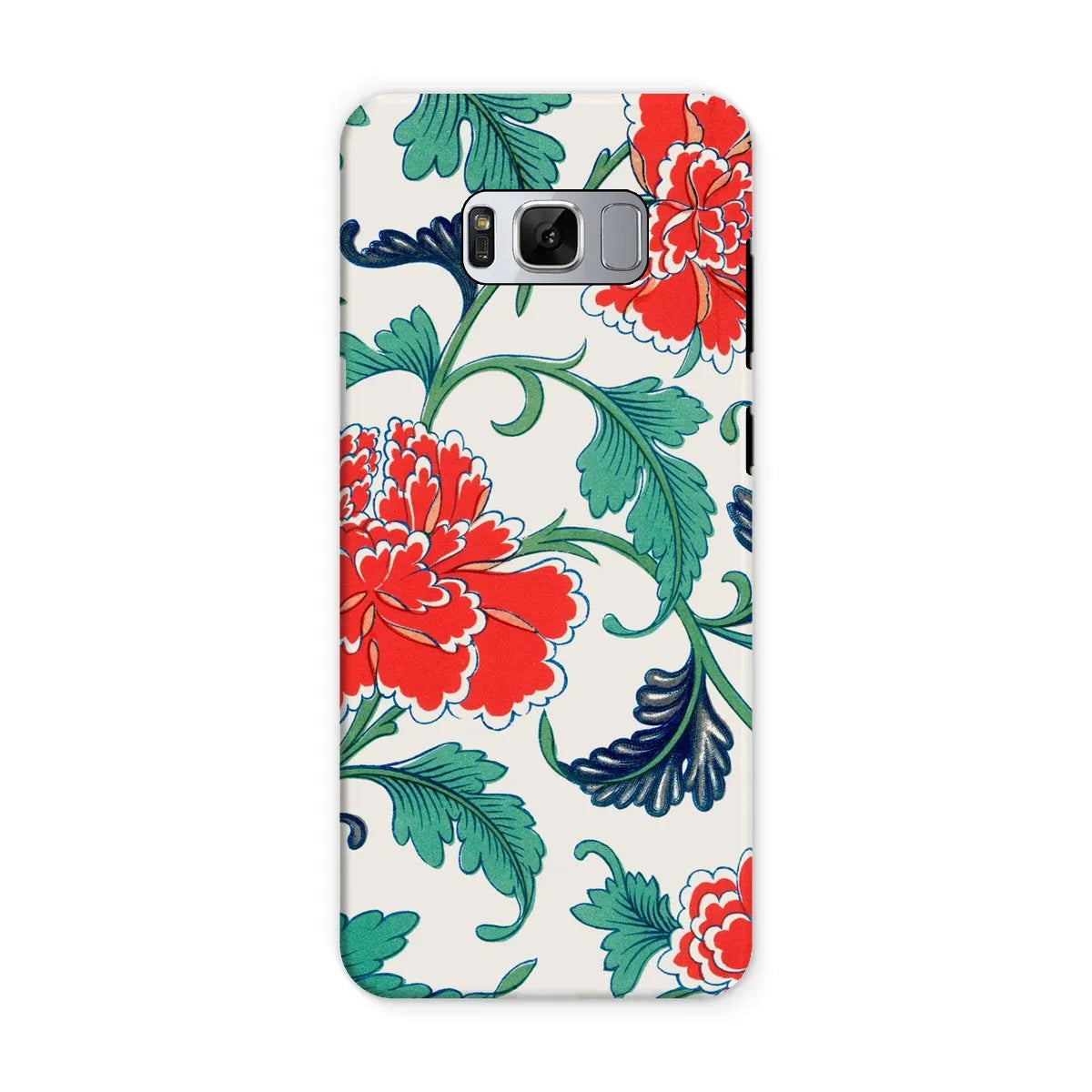 Red Floral Chinese Aesthetic Pattern Phone Case - Owen Jones - Samsung Galaxy S8 / Matte - Mobile Phone Cases