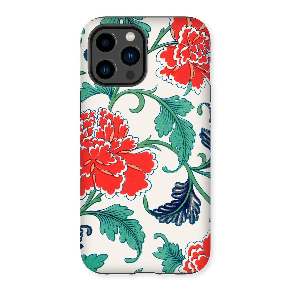 Red Floral Chinese Aesthetic Pattern Phone Case - Owen Jones - Iphone 14 Pro Max / Matte - Mobile Phone Cases