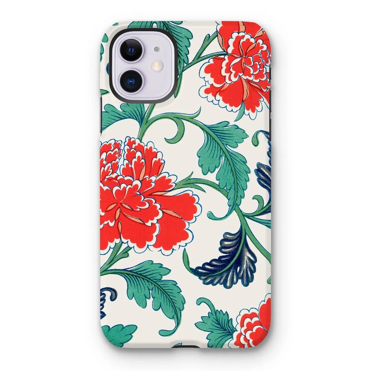 Red Floral Chinese Aesthetic Pattern Phone Case - Owen Jones - Iphone 11 / Matte - Mobile Phone Cases - Aesthetic Art