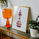 Red Glass Decanter - Frank M. Keane Decorative Art Print Posters Prints & Visual Artwork