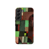 Red and Green Architecture - Paul Klee Phone Case Samsung Galaxy S22 / Matte Phone Case Geometric Abstract Design Blocks Green Brown Klee