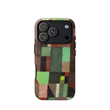 Red and Green Architecture - Paul Klee Phone Case Iphone 17 Pro / Matte Phone Case Geometric Abstract Design Blocks Green Brown Klee